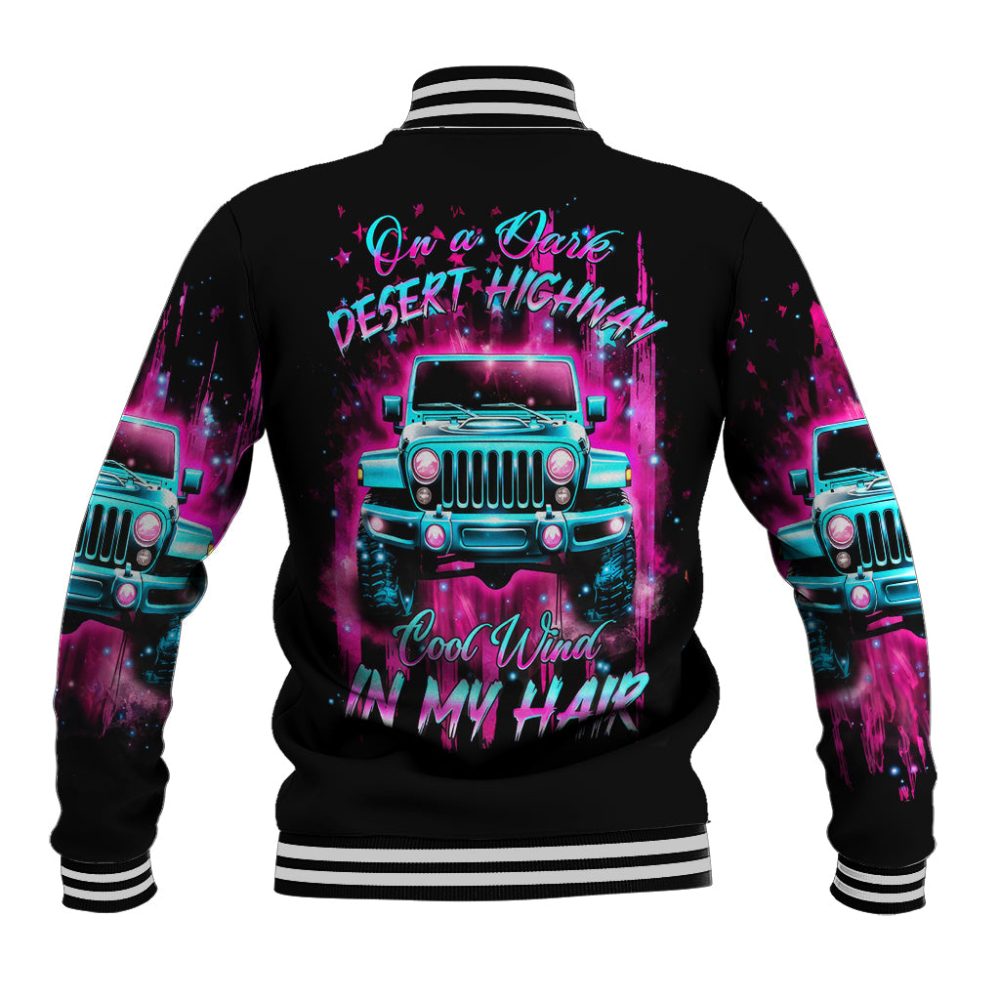 Pink Jeep Baseball Jacket On The Dark Desert Highway Cool Wind In My Hair Dt01