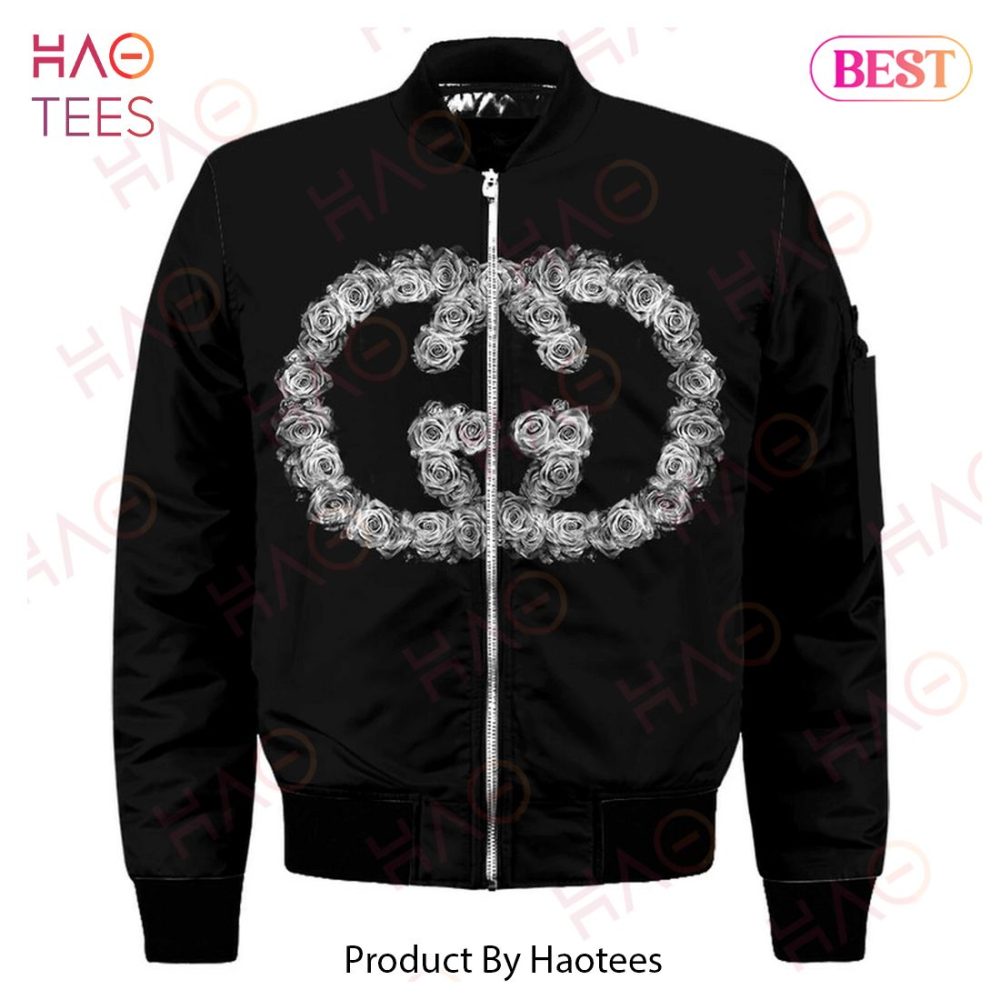Stylish Black Floral Graphic Bomber Jacket – Trendy &amp; Comfortable Outerwear For All Seasons