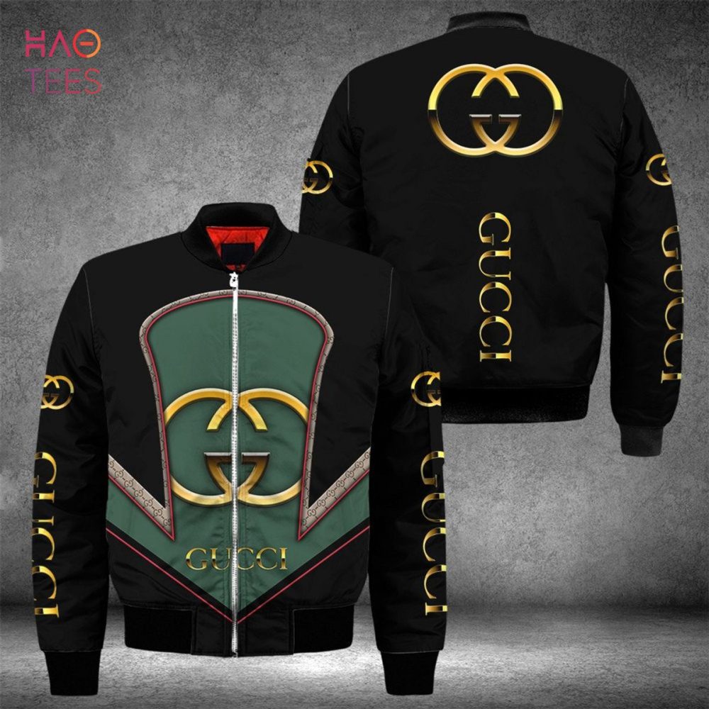 Luxury Black Bomber Jacket With Gold Accents - Stylish &amp; Trendy Outerwear