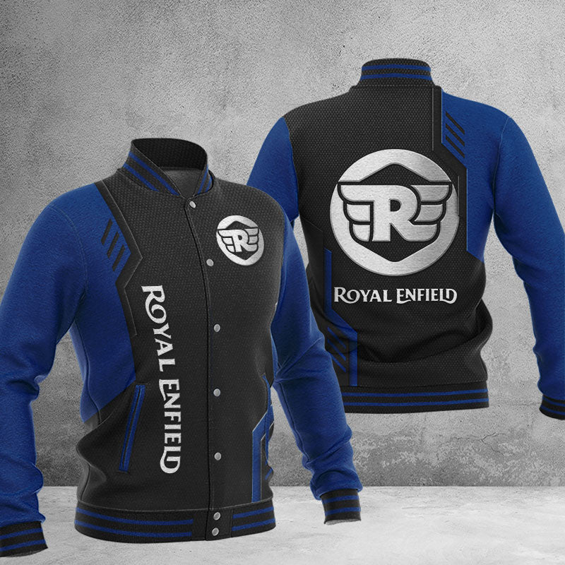 Royal Enfield Dmhj0771 Baseball Jacket Logo Baseball Varsity Jacket