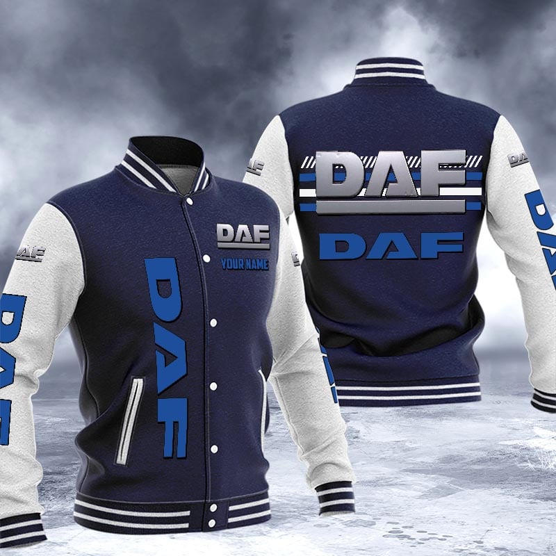 Daf Dmhj1509 Logo Baseball Varsity Jacket