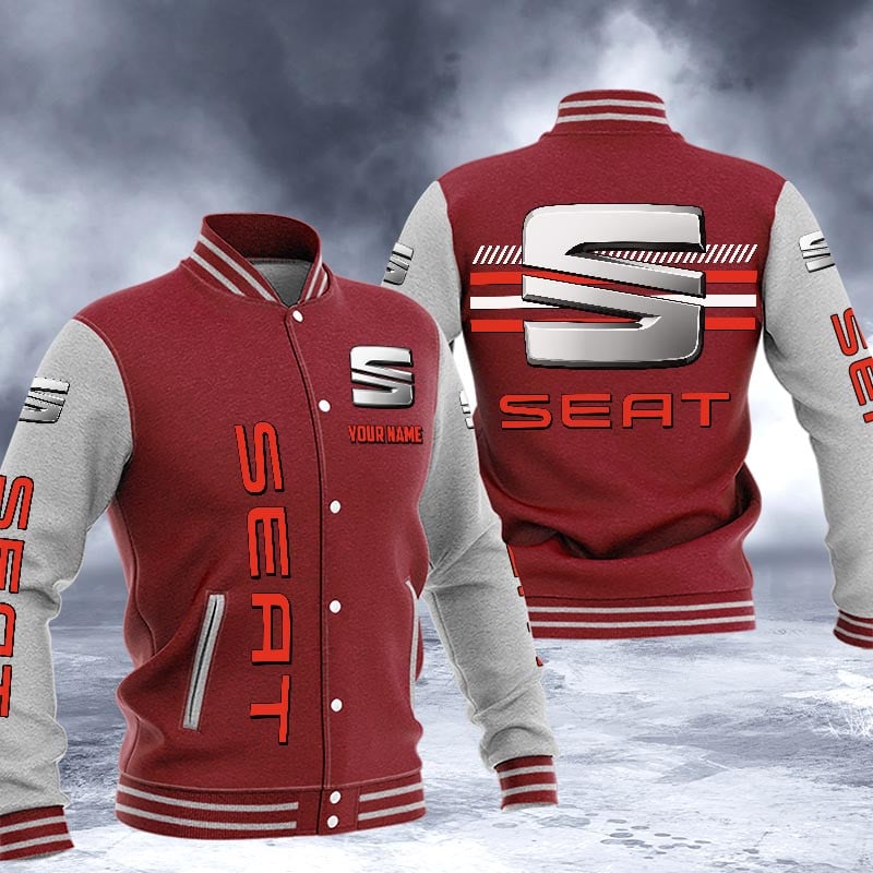 Seat Dmhj1553 Logo Baseball Varsity Jacket
