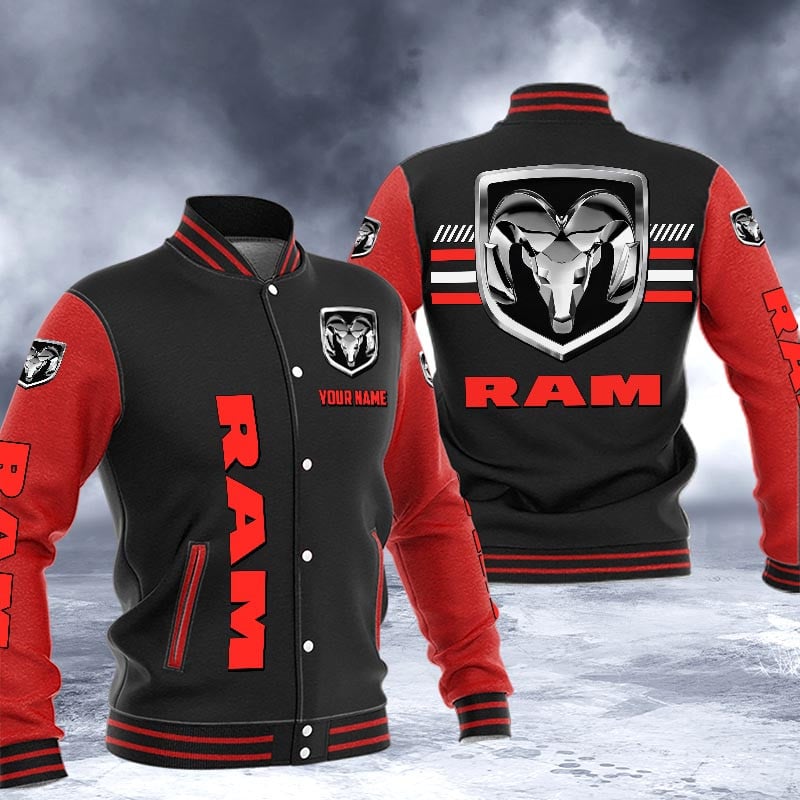 Ram Truck Dmhj1548 Logo Baseball Varsity Jacket