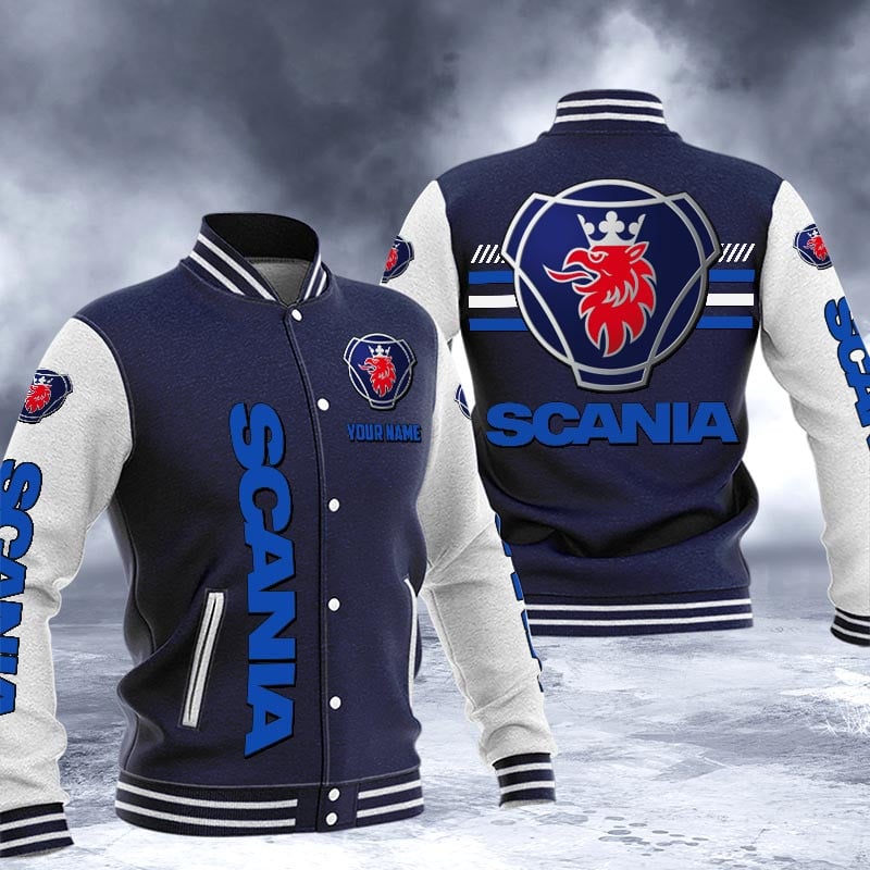 Scania Dmhj1552 Logo Baseball Varsity Jacket