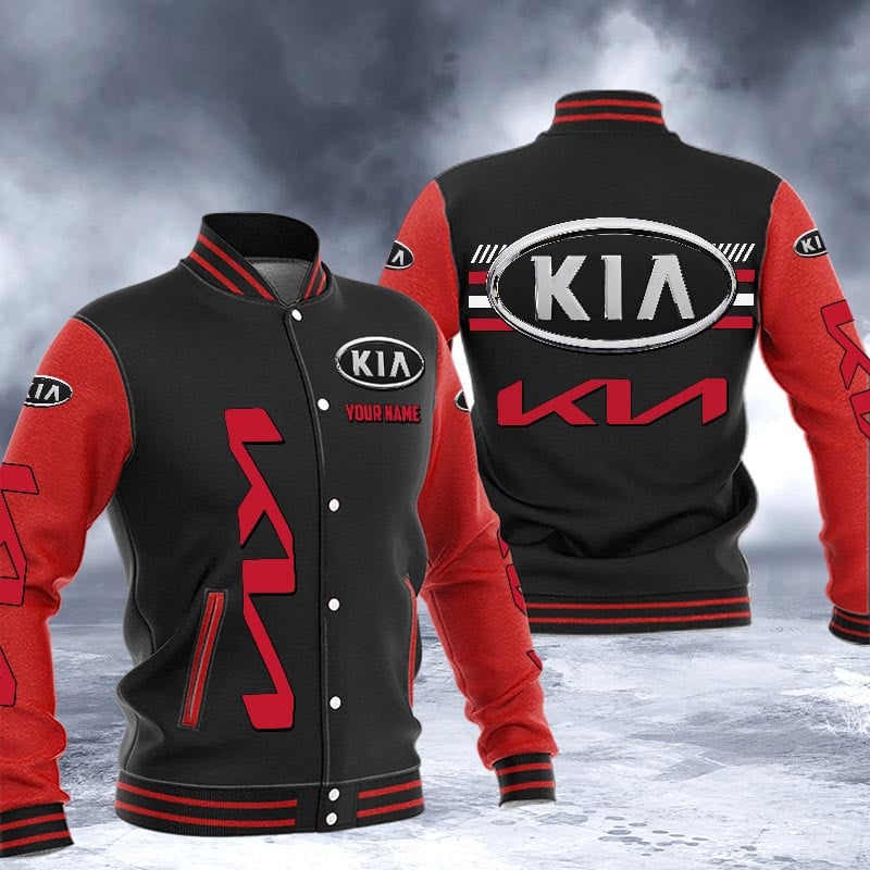 Kia Dmhj1527 Logo Baseball Varsity Jacket