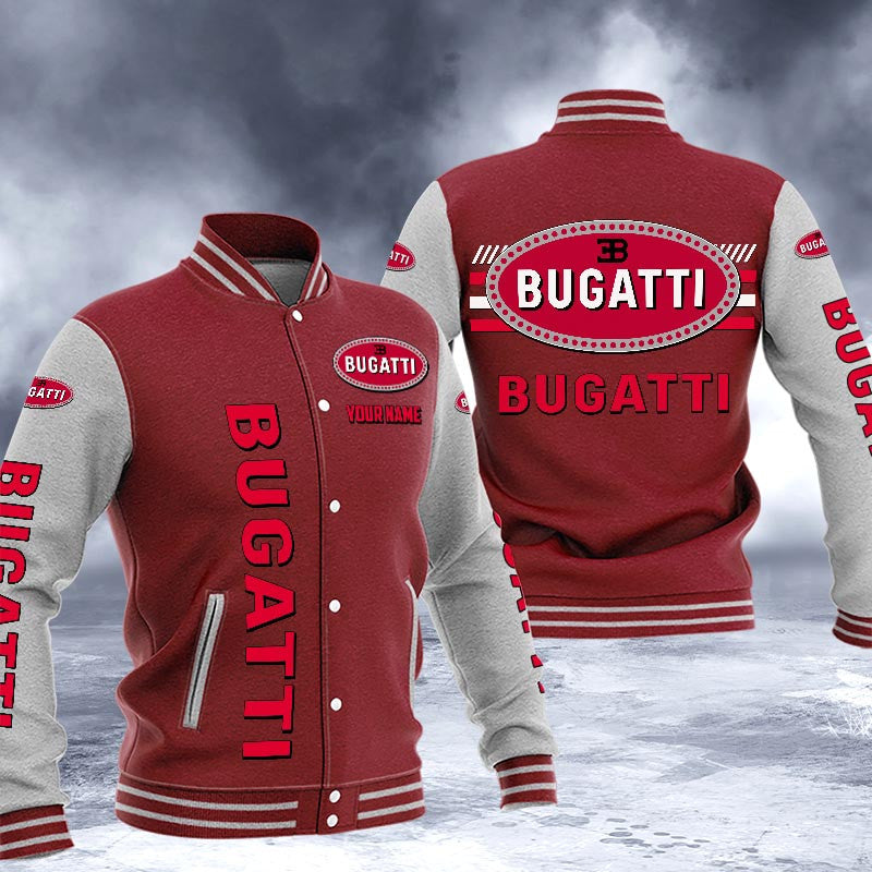 Bugatti Dmhj1499 Logo Baseball Varsity Jacket