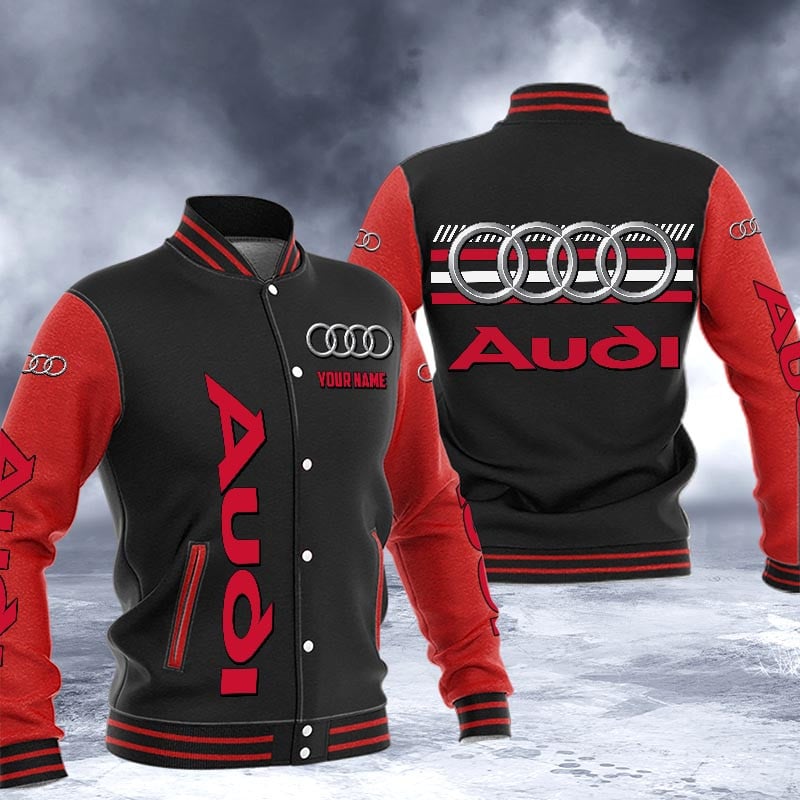Audi Dmhj1495 Logo Baseball Varsity Jacket