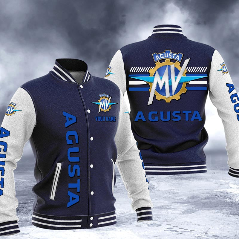 Mv Agusta Dmhj1595 Logo Baseball Varsity Jacket