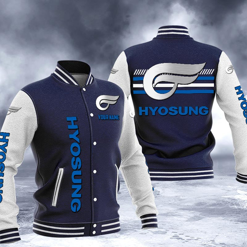 Hyosung Dmhj1588 Logo Baseball Varsity Jacket