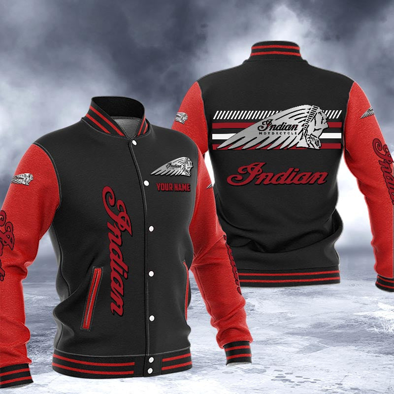 Indian Dmhj1589 Logo Baseball Varsity Jacket