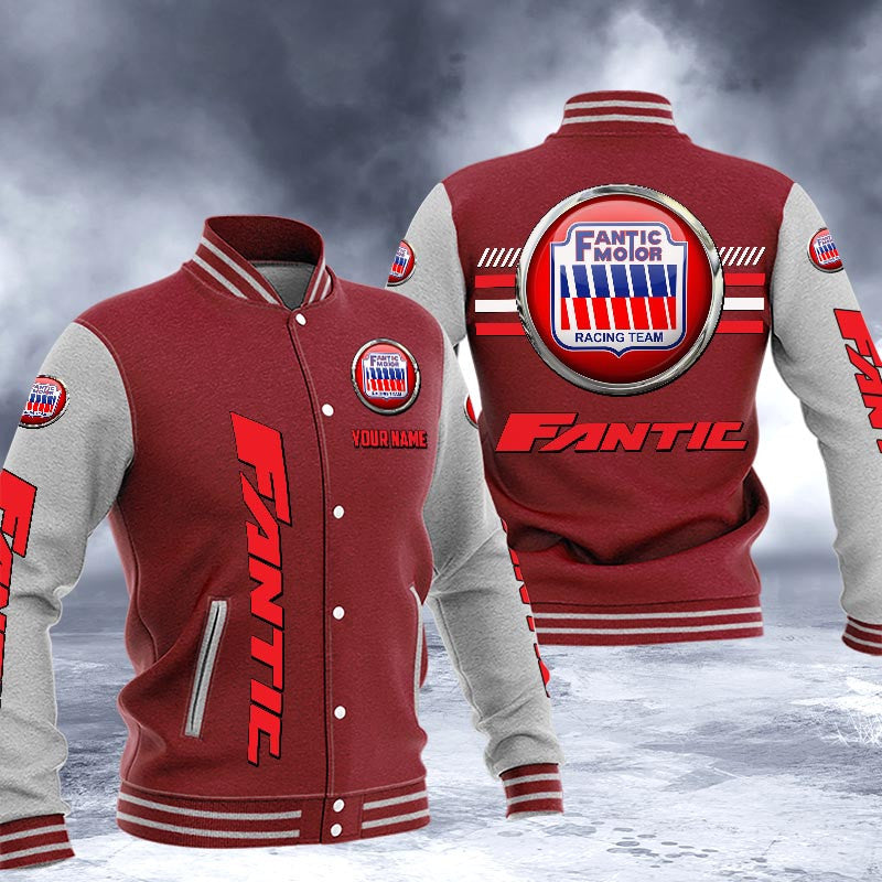 Fantic Dmhj1581 Logo Baseball Varsity Jacket