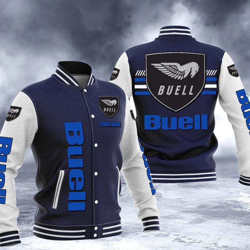 Buell Dmhj1576 Logo Baseball Varsity Jacket
