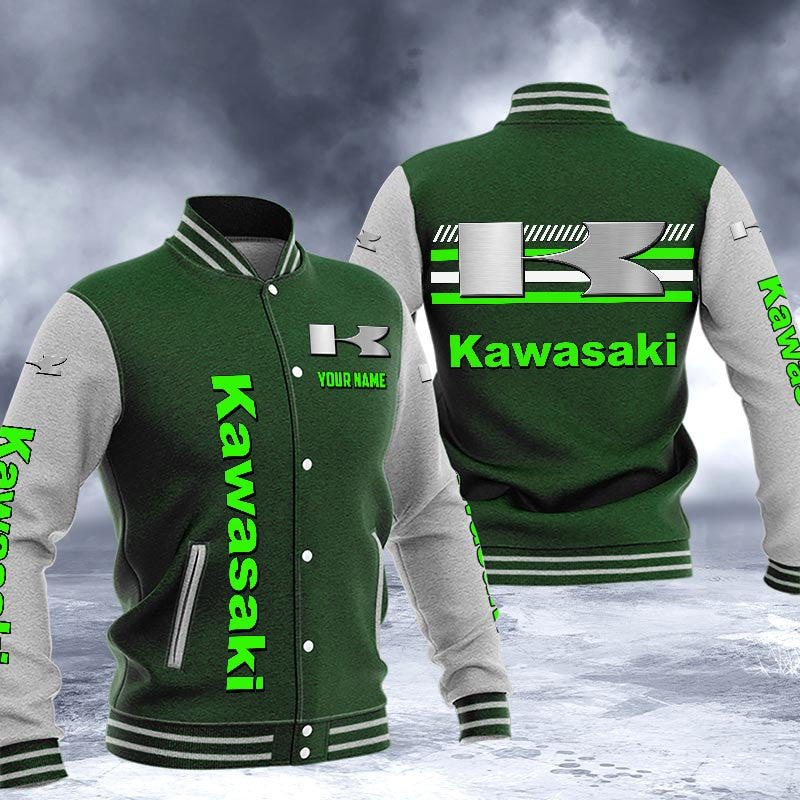 Kawasaki Dmhj1590 Logo Baseball Varsity Jacket