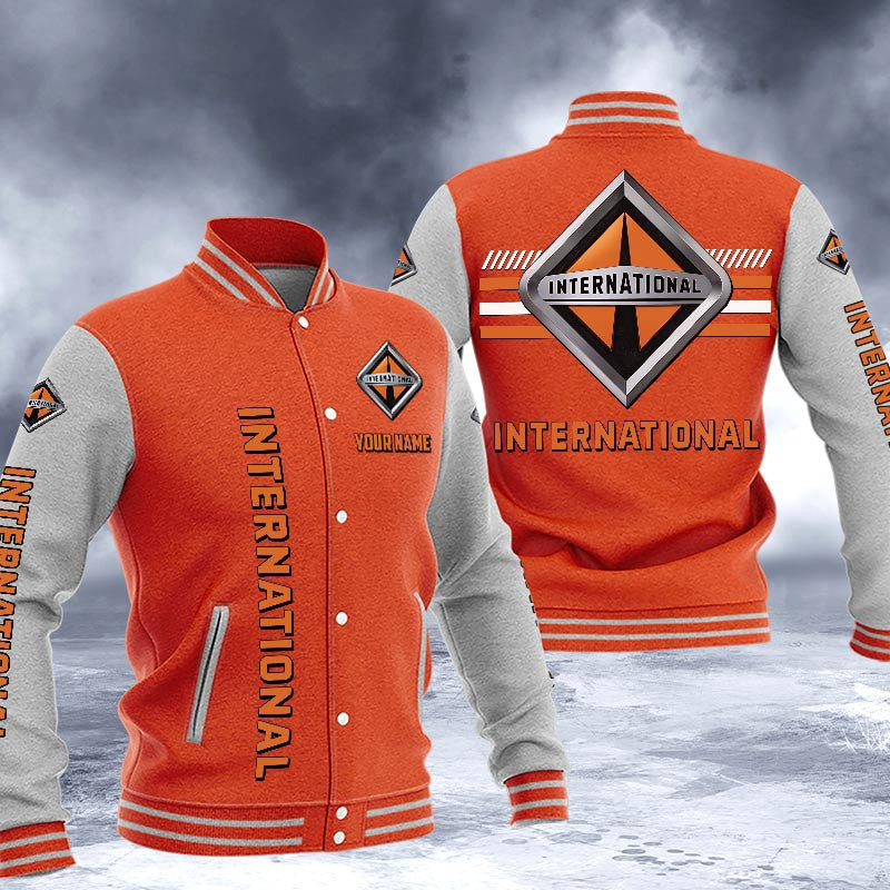 International Dmhj1657 Logo Baseball Varsity Jacket