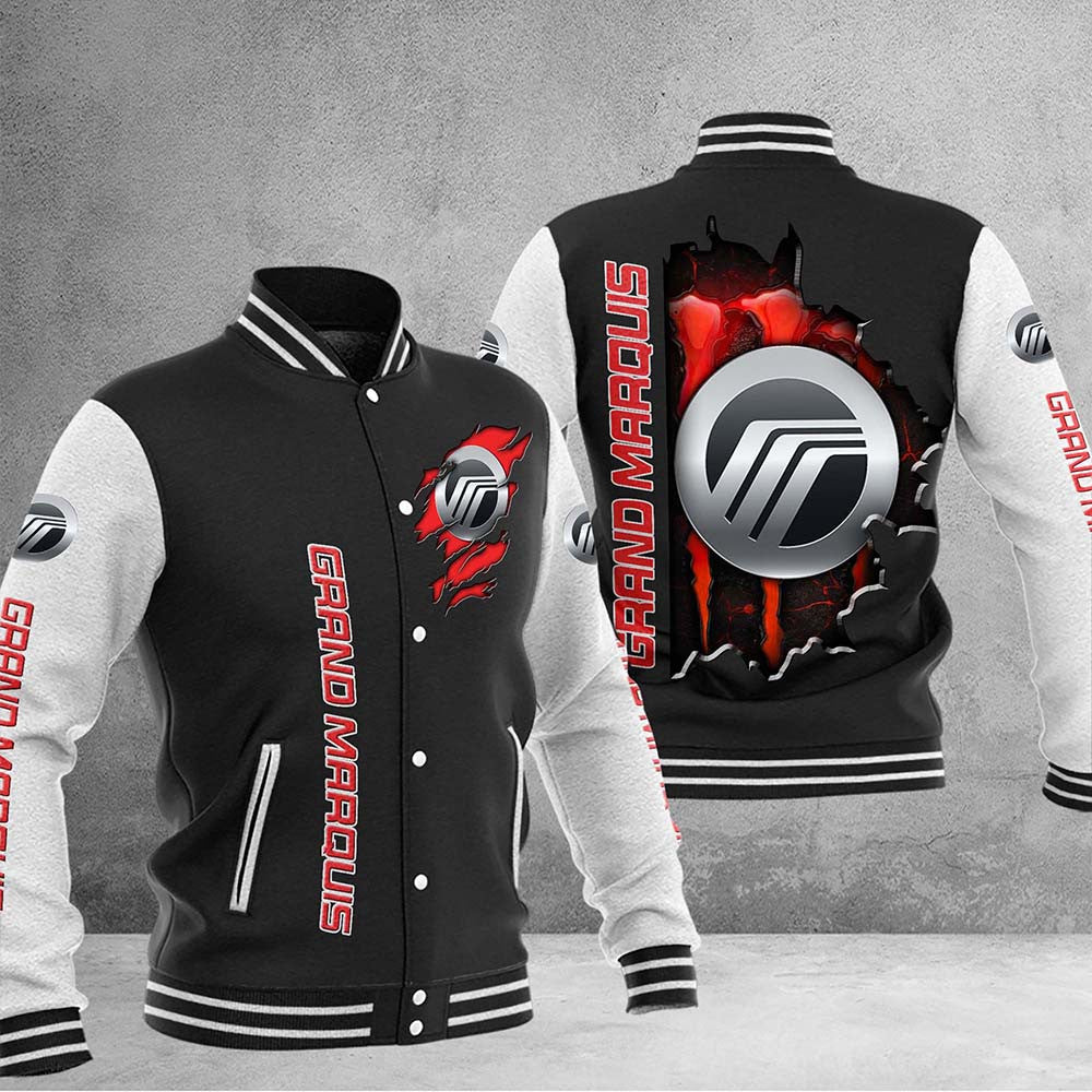 Mercury Grand Marquis Dmhj1781 Logo Baseball Varsity Jacket