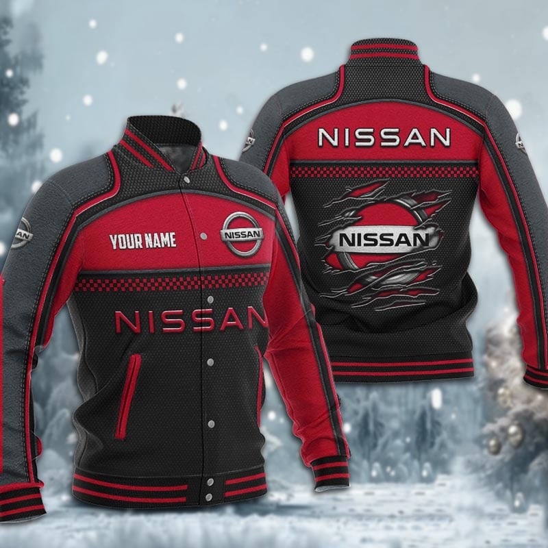 Nissan Dmhj1836 Baseball Jacket Logo Baseball Varsity Jacket