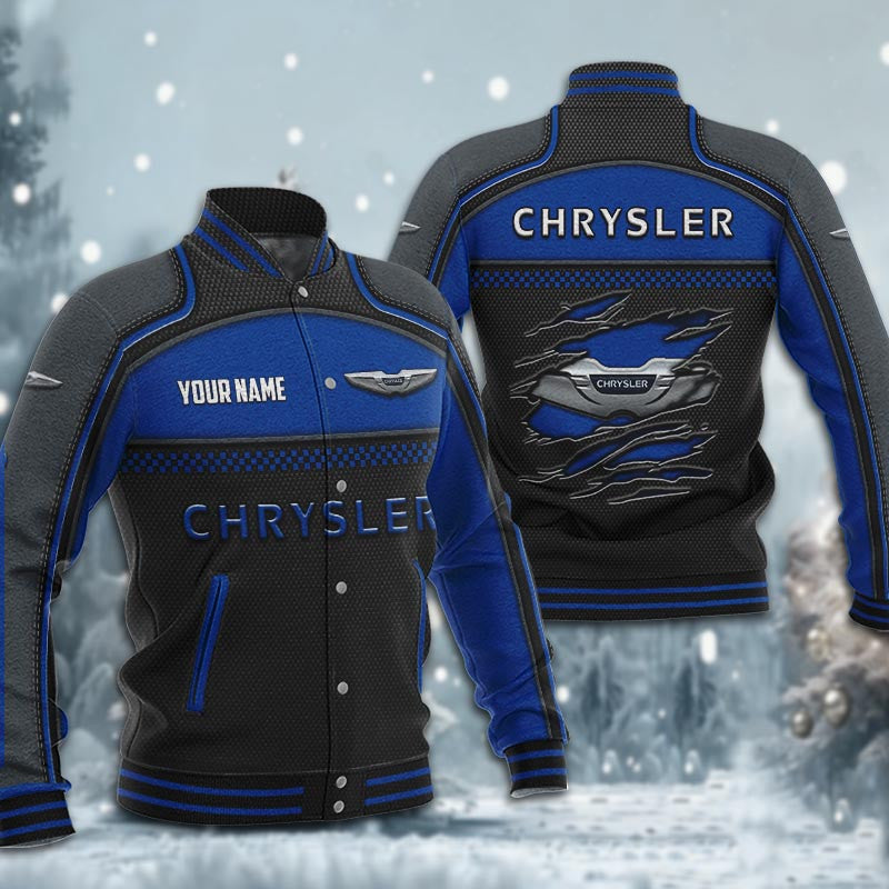Chrysler Dmhj1801 Baseball Jacket Logo Baseball Varsity Jacket