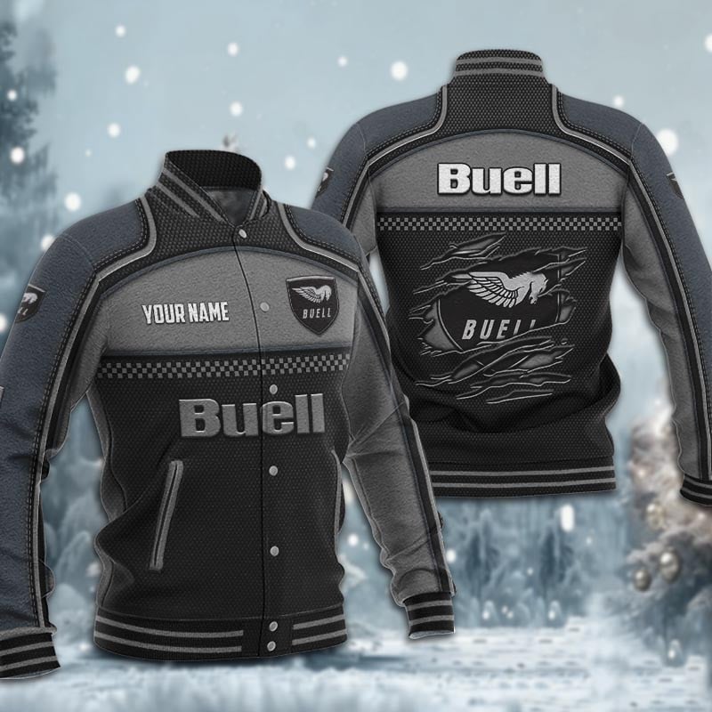 Buell Dmhj1872 Baseball Jacket Logo Baseball Varsity Jacket