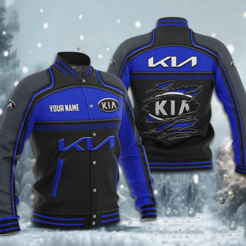 Kia Dmhj1823 Baseball Jacket Logo Baseball Varsity Jacket