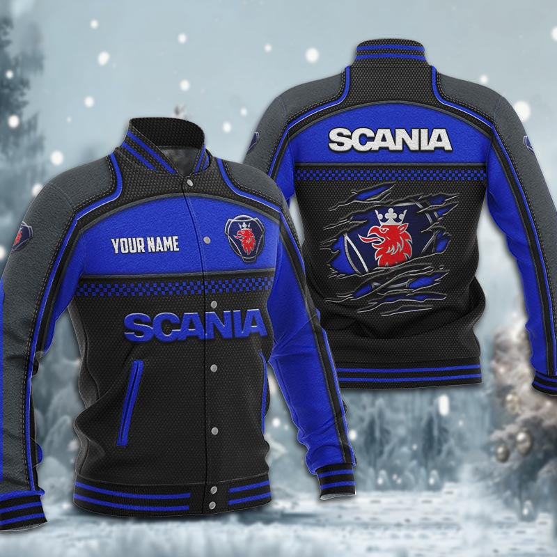 Scania Dmhj1848 Baseball Jacket Logo Baseball Varsity Jacket