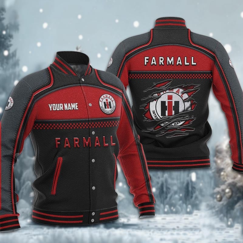 Farmall Dmhj1918 Baseball Jacket Logo Baseball Varsity Jacket
