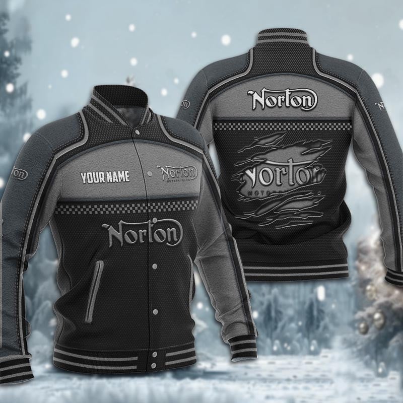 Norton Dmhj1892 Baseball Jacket Logo Baseball Varsity Jacket