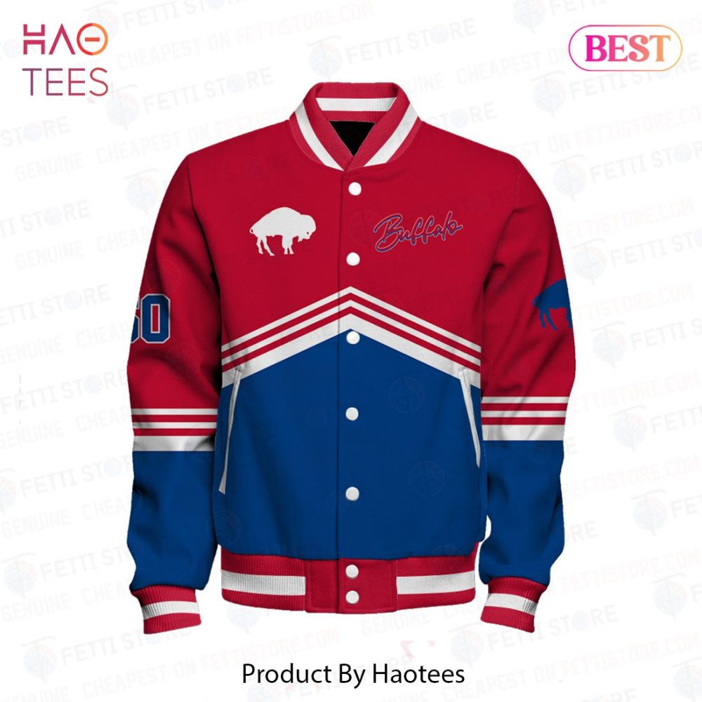 Buffalo Team Varsity Jacket - Bold Red &amp; Blue Stylish Fan Gear