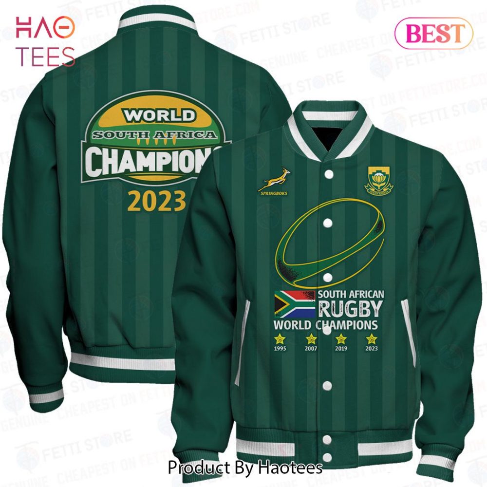 South Africa Rugby World Champions 2023 Jacket - Stylish Varsity Design