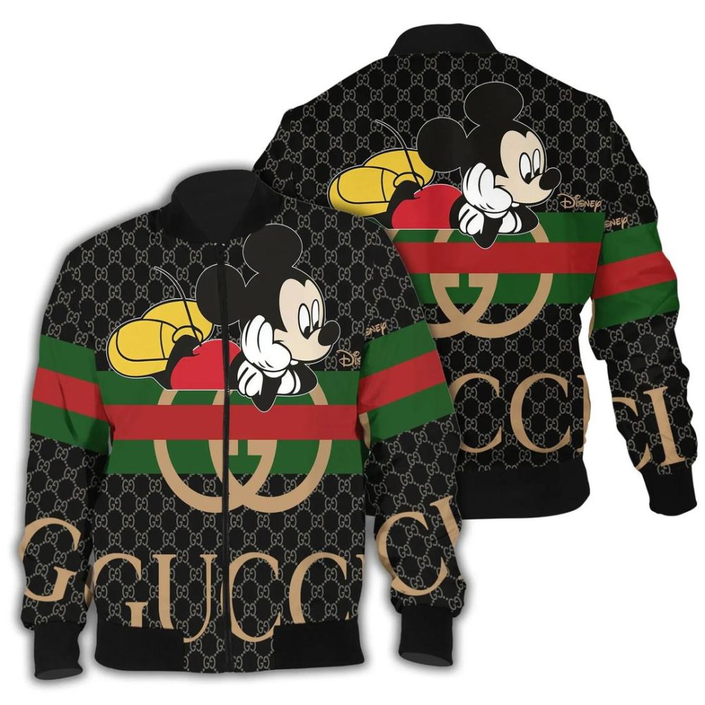 Gucci Bomber Jacket Luxury Brand Clothing Clothes Outfit For Men Women 15 Mickey Mouse