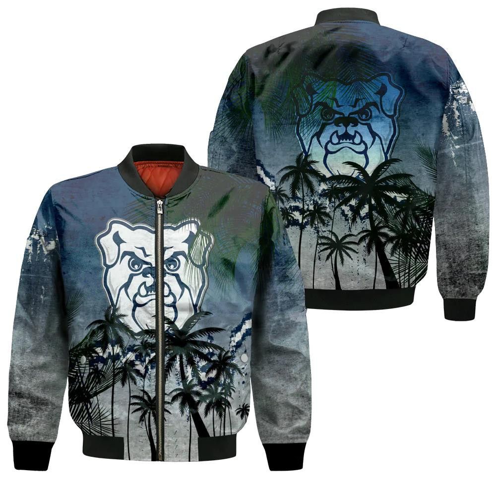 Butler Bulldogs Bomber Jacket 3D Printed Coconut Tree Tropical Grunge