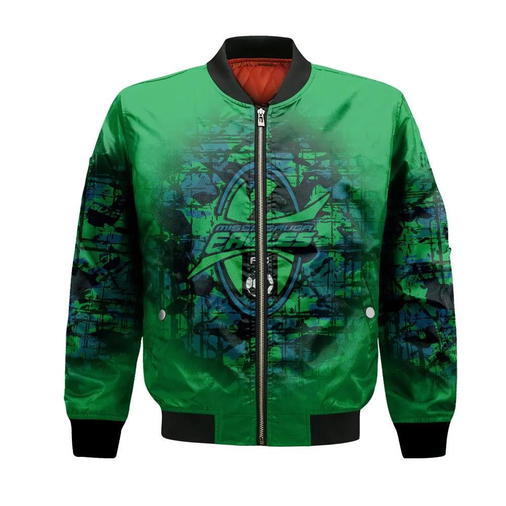 Mississauga Eagles Fc Bomber Jacket 3D Printed Camouflage Vintage