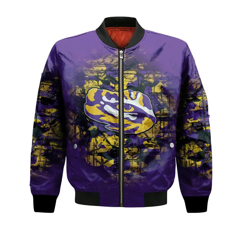Lsu Tigers Bomber Jacket 3D Printed Camouflage Vintage