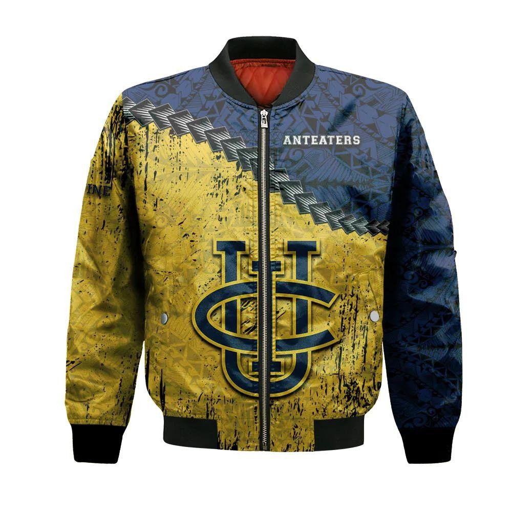 California Irvine Anteaters Bomber Jacket 3D Printed Grunge Polynesian Tattoo