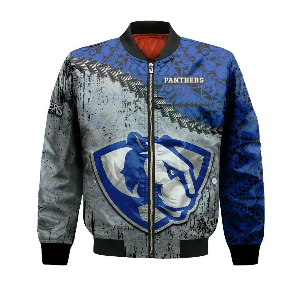 Eastern Illinois Panthers Bomber Jacket 3D Printed Grunge Polynesian Tattoo