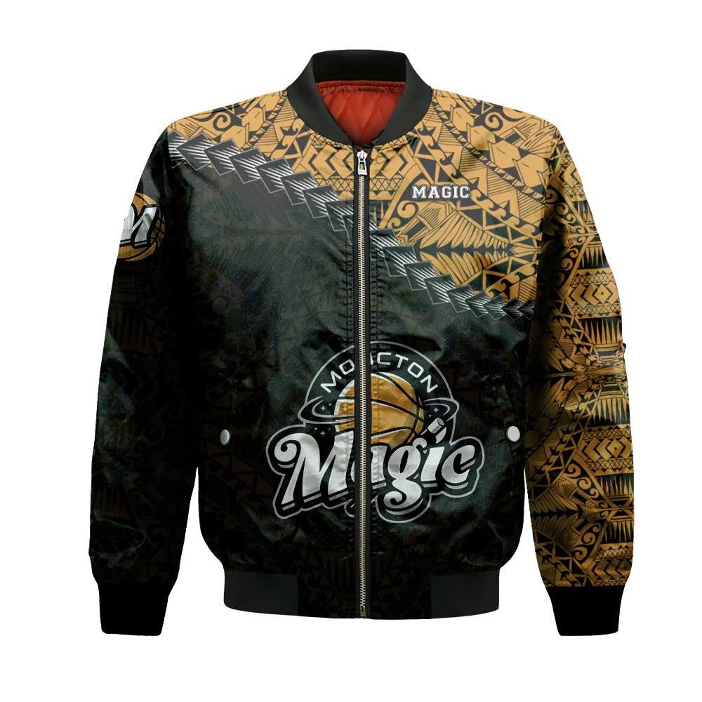 Moncton Magic Bomber Jacket 3D Printed Grunge Polynesian Tattoo