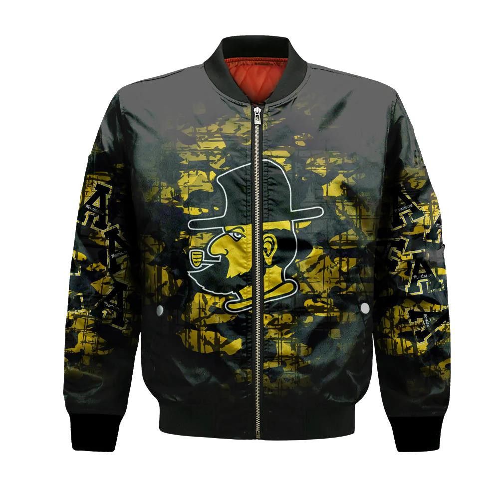 Appalachian State Mountaineers Bomber Jacket 3D Printed Camouflage Vintage