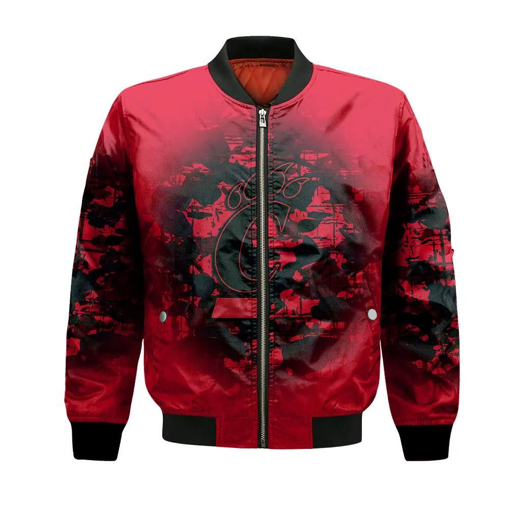 Cincinnati Bearcats Bomber Jacket 3D Printed Camouflage Vintage