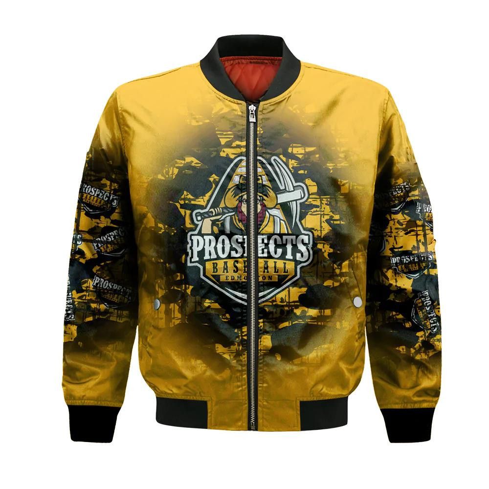 Edmonton Prospects Bomber Jacket 3D Printed Camouflage Vintage