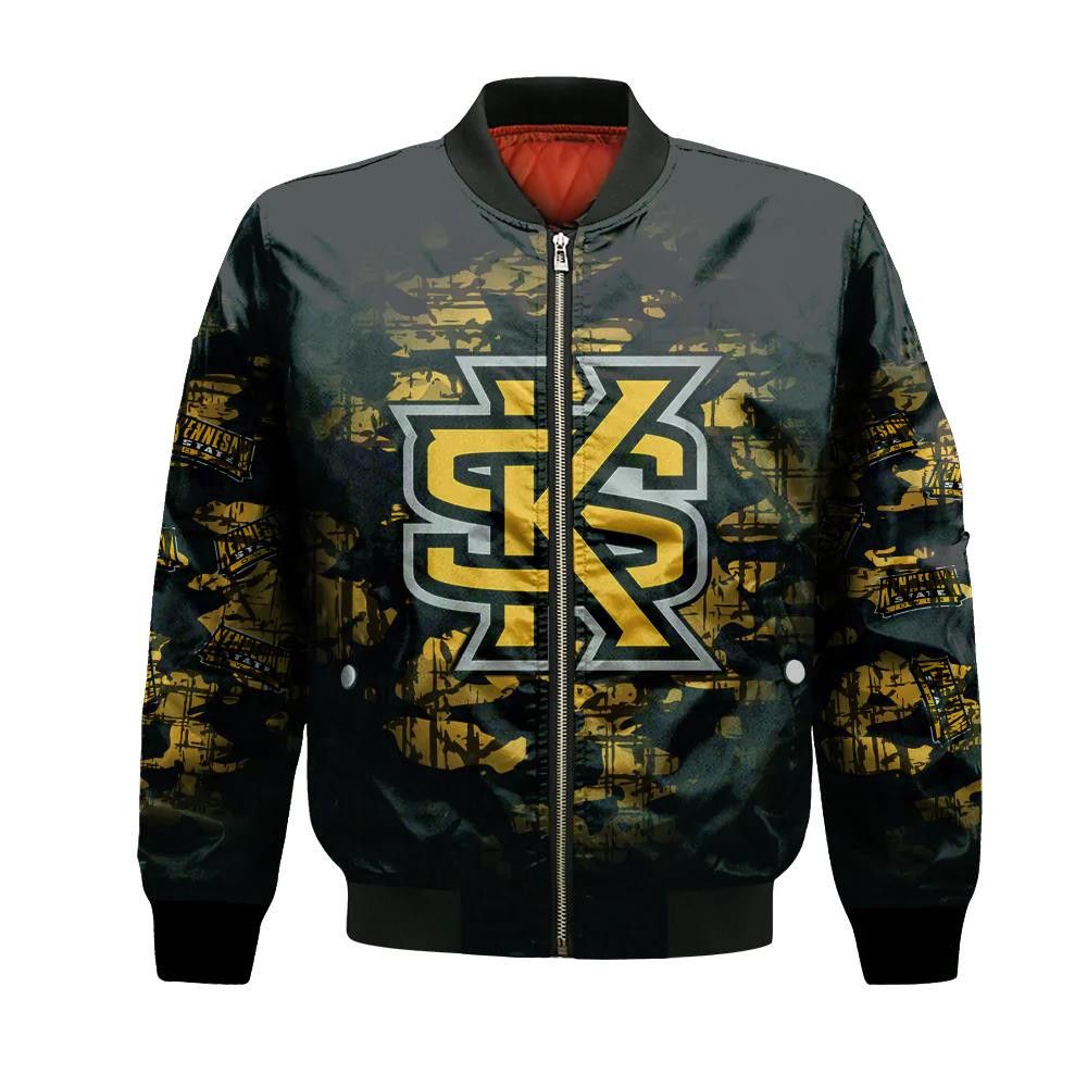 Kennesaw State Owls Bomber Jacket 3D Printed Camouflage Vintage