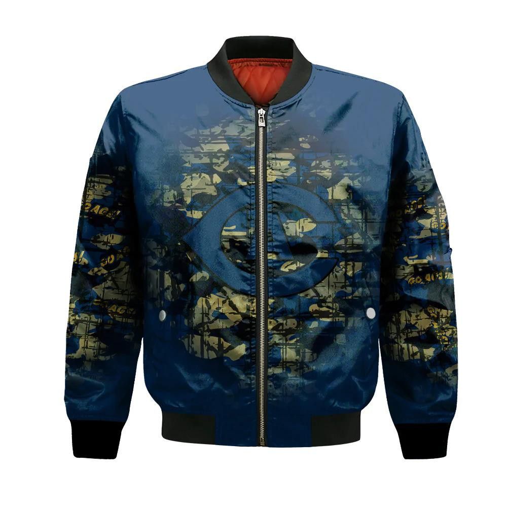 Uc Davis Aggies Bomber Jacket 3D Printed Camouflage Vintage