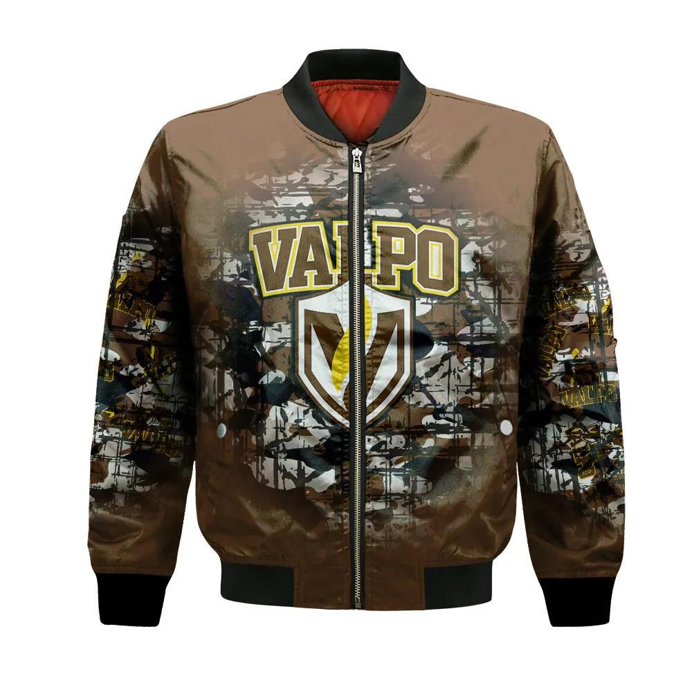 Valparaiso Beacons Bomber Jacket 3D Printed Camouflage Vintage