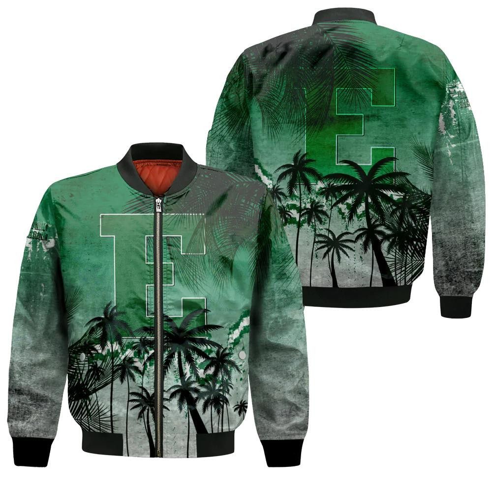 Eastern Michigan Eagles Bomber Jacket 3D Printed Coconut Tree Tropical Grunge