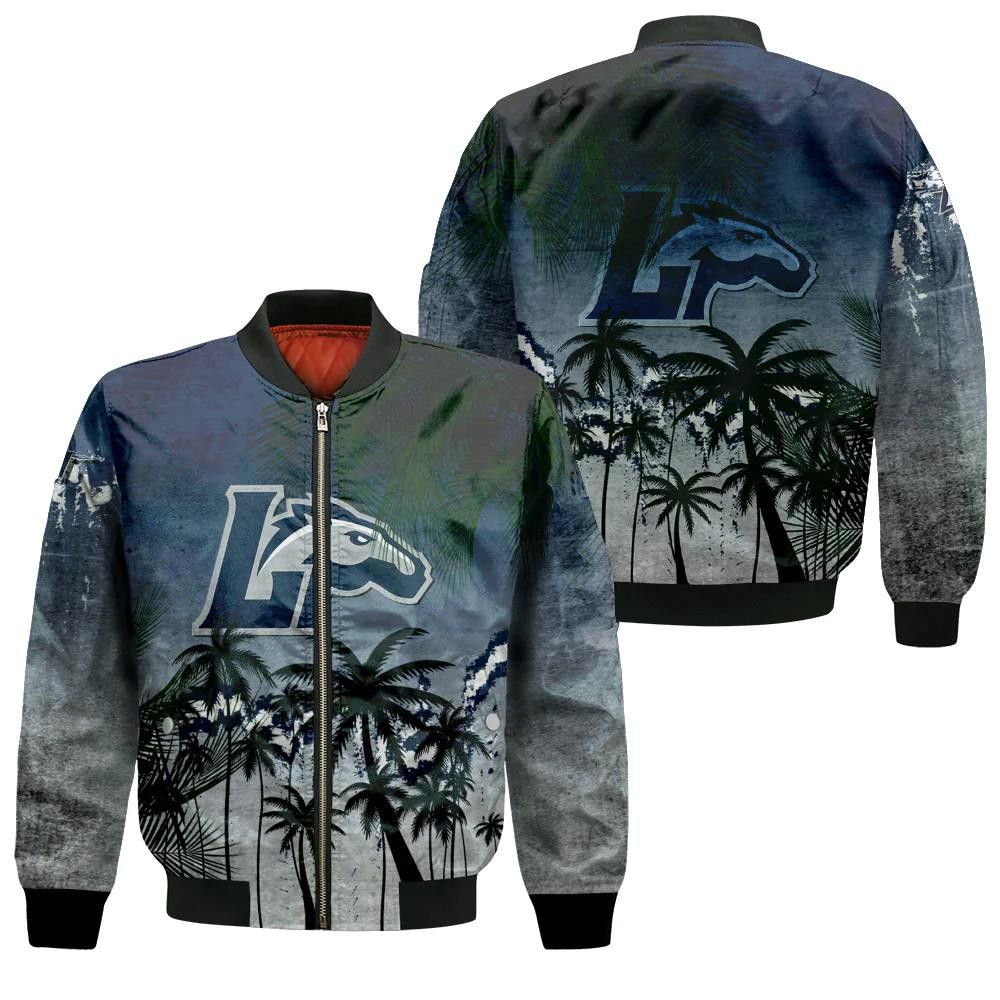Longwood Lancers Bomber Jacket 3D Printed Coconut Tree Tropical Grunge