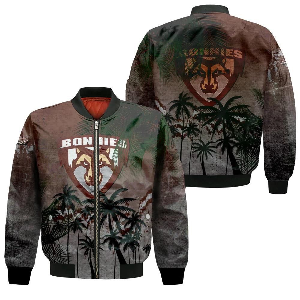 St. Bonaventure Bonnies Bomber Jacket 3D Printed Coconut Tree Tropical Grunge
