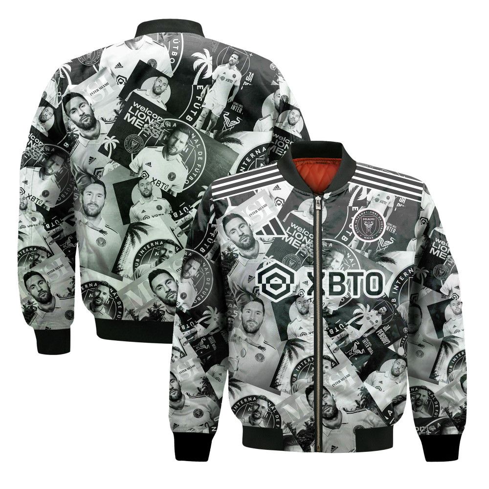 Lionel Messi 10 Inter Miami Fc Inspire Greatness 3D Printing Bomber Jacket