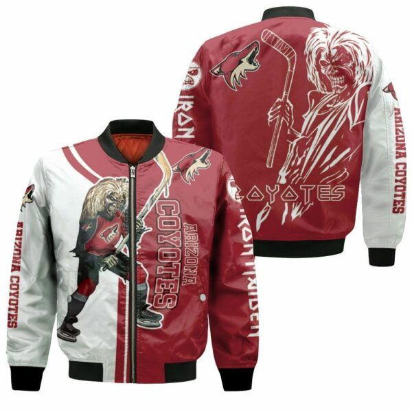 Arizona Coyotes And Zombie Pattern Bomber Jacket
