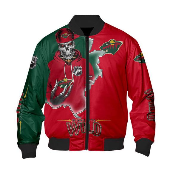 Minnesota Wild Varsity Jacket Skull
