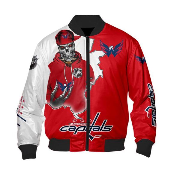 Washington Capitals Varsity Jacket Skull