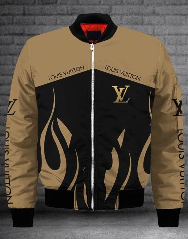 Louis Vuitton Paris Brown Fashion Luxury Brand Bomber Jacket For Men Women