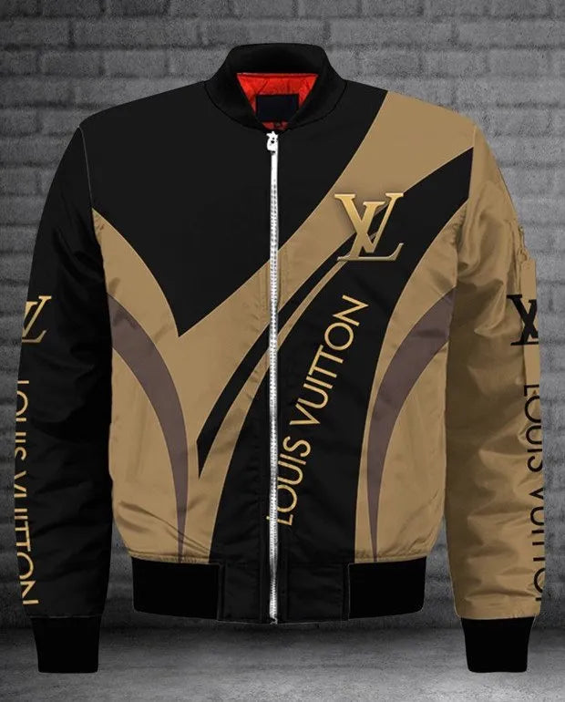 Louis Vuitton Paris Black Brown Fashion Luxury Brand Bomber Jacket For Men Women